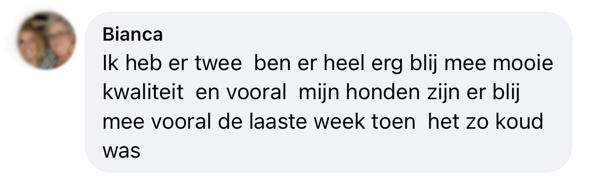 Blij met de hondenslaapzak