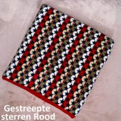 Hondenslaapzak gestreepte sterren rood