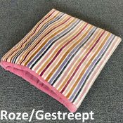 Hondenslaapzak slaapzak hond warm roze gestreept