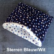 Hondenslaapzak slaapzakken hond fleece sterren wit blauw