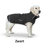 Regenjas rainy superfurdogs winterjas jas hond fleece warm hond aankleden zwart kleur