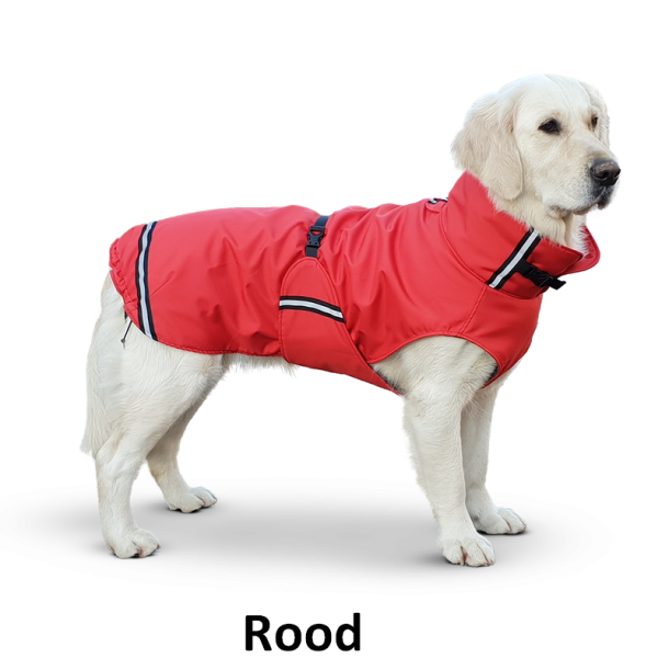 VIVAGLORY SoftJoy Honden Winterjas Hondenjas Britse Stijl Geruite Jas Hondenvest Kleding voor Koud Weer Winter Sneeuw Buiten Omkeerbaar Warm Gezellig XL Rood Zwart