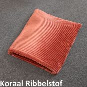 Slaapzak hond hondenslaapzak ribbelstof koraal
