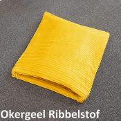 Slaapzak hond hondenslaapzak ribbelstof oker geel okergeel