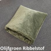 Slaapzak hond hondenslaapzak ribbelstof olijfgroen