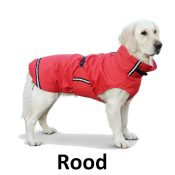 Waterdichte winterjas hond regenjas hond hondenjas rits rood