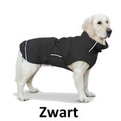 Waterdichte winterjas hond regenjas hond hondenjas rits zwart