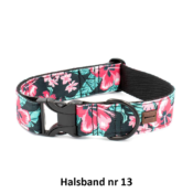 Eco friendly ecovriendelijke hondenhalsband honden halsband vrolijk stevig sterk kleurtjes print printjes handgemaakt bloemen flowers