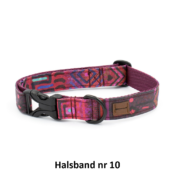 Eco friendly ecovriendelijke hondenhalsband honden halsband vrolijk stevig sterk kleurtjes print printjes handgemaakt bordeauxrood