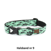 Eco friendly ecovriendelijke hondenhalsband honden halsband vrolijk stevig sterk kleurtjes print printjes handgemaakt mintgroen