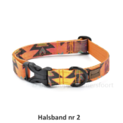 Eco friendly ecovriendelijke hondenhalsband honden halsband vrolijk stevig sterk kleurtjes print printjes handgemaakt op maat