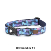 Eco friendly ecovriendelijke hondenhalsband honden halsband vrolijk stevig sterk kleurtjes print printjes handgemaakt paars