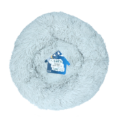 Fluffy donutmand donut mand hond kat 50cm 60cm lichtgrijs