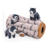 ZippyPaws Zippy paws burrow Boomstam met wolven Arctic Wolf Log hondenspeelgoed speelgoed hond