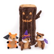 Zippypaws Halloween Burrow Haunted Log boomstam eekhoorn