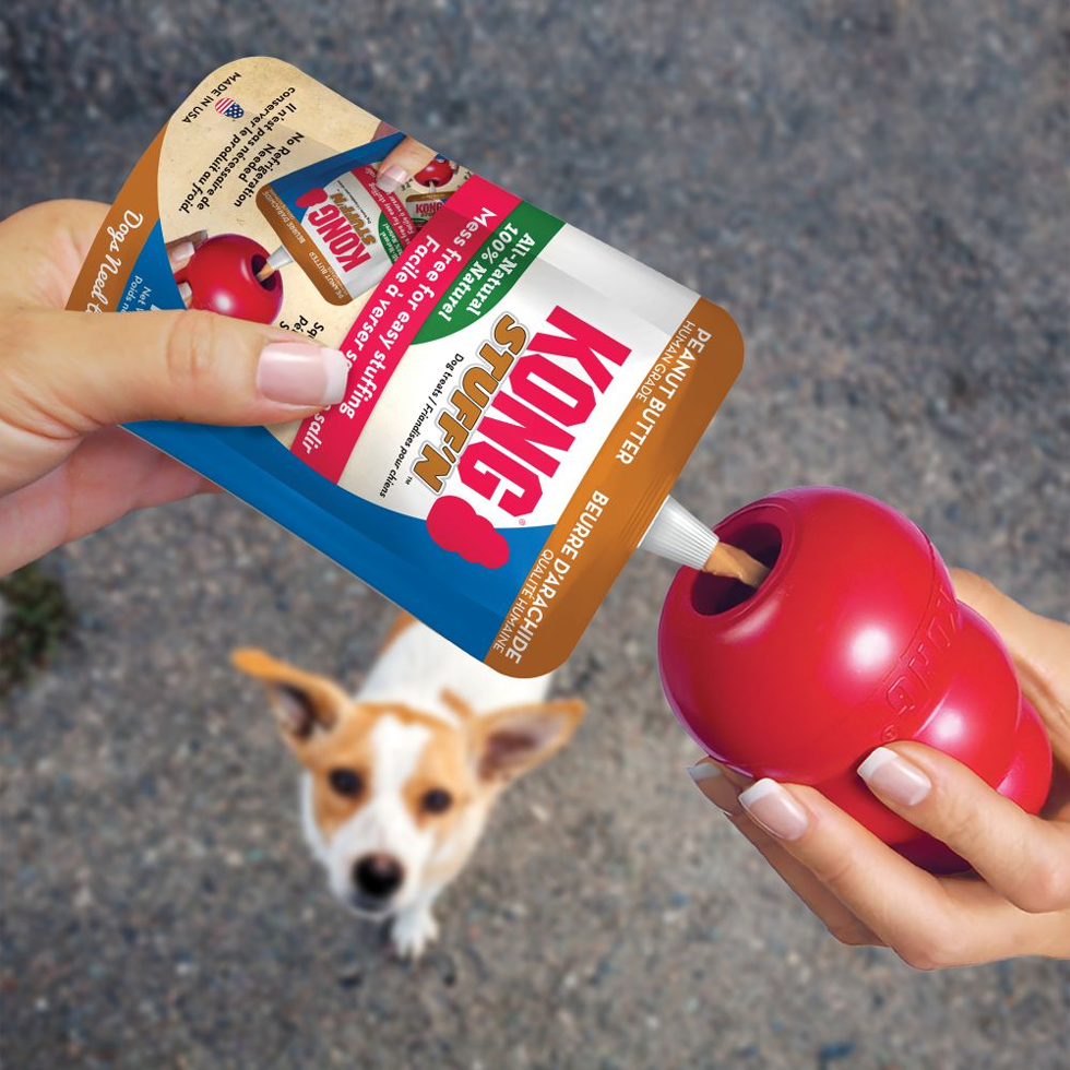 KONG Stuff'N All Natural Peanut Butter 170g natuurlijke pindakaas vulling hond jack russell