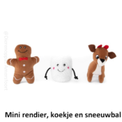 Zippypaws zippy paws kerst Holiday Miniz 3-Pack Santa’s Friends