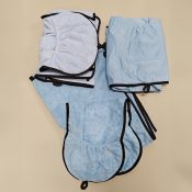 Budget handdoek hond blauw