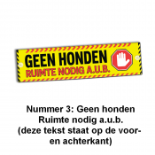 Waarschuwing sleeve hond geen honden ruimte nodig aub waarschuwingssleeve gele hond project hulphond