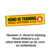 Waarschuwing sleeve hond hond in training houd afstand aub waarschuwingssleeve gele hond project hulphond