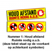 Waarschuwing sleeve hond oogcontact afstand houden ruimte nodig niet aaien waarschuwingssleeve gele hond project hulphond