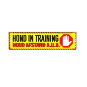 Waarschuwingssleeve hond in training houd afstand