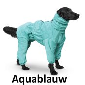 Groomcoat SuperFurDogs hondenbadjas met poten mouwen aqua blauw