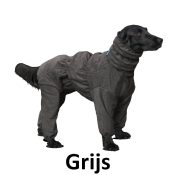 Groomcoat grijs hondenbadjas met pootjes