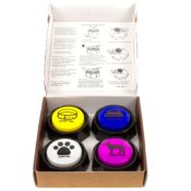 Praatknoppen Dogbuttons dog buttons knoppen hond leren praten spreken met knoppen 4 stuks