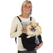 Kangoeroe Buidel Kangaroo Bag draagzak draagtas voor honden puppy zwart pomeranian