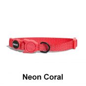 Zee.Cat collar mooie unieke kattenhalsband halsband kat met veiligheidssluiting quick release printjes patronen kleurtjes Neon Coral