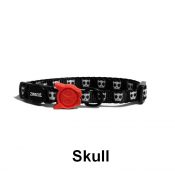 Zee.Cat collar mooie unieke kattenhalsband halsband kat met veiligheidssluiting quick release printjes patronen kleurtjes Skull