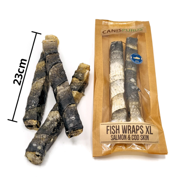 Canis Purus Fish Wraps XL visstaafjes hond hondensnack lange snack