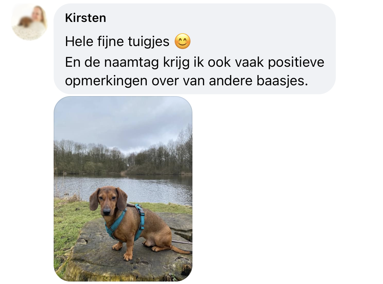 Ervaring naamlabel hond