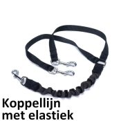 Koppellijn heupgordel met elastiek bungee canicross