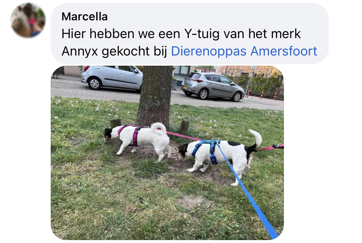 AnnyX tuig gekocht bij Dierenoppas Amersfoort