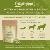 Organimal Botten Gewrichten in balans hond pillen tabletten