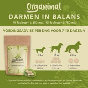 Organimal Darmen in balans hond pillen tabletten