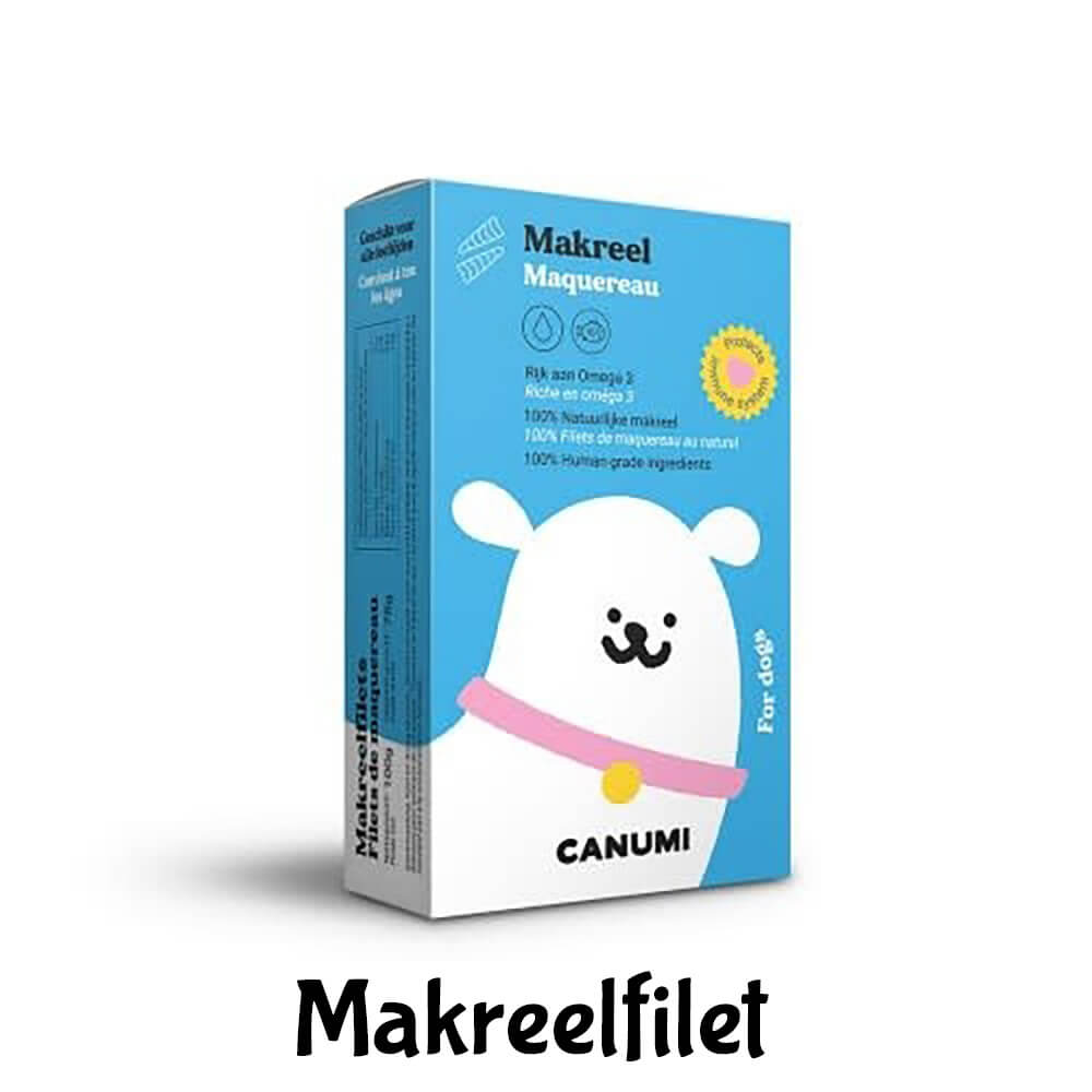 Canumi gezonde vis hond makreel makreelfilet