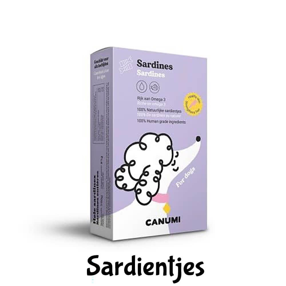 Canumi gezonde vis hond sardientjes atlantische oceaan