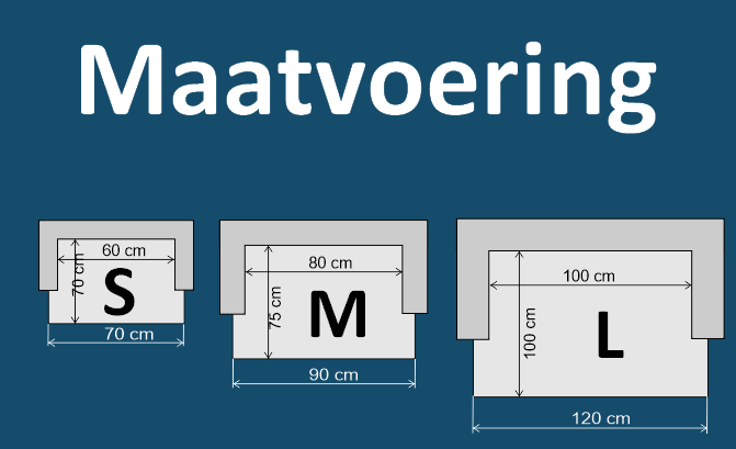 Maattabel sofamand hondenmand bank