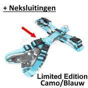 AnnyX Fire limited edition Camouflage blauw camo neksluitingen