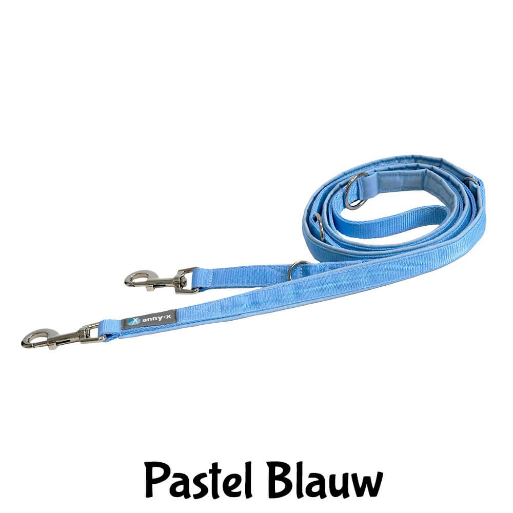 Anny X hondenriem Candy Colors Marshmallow pastel blauw