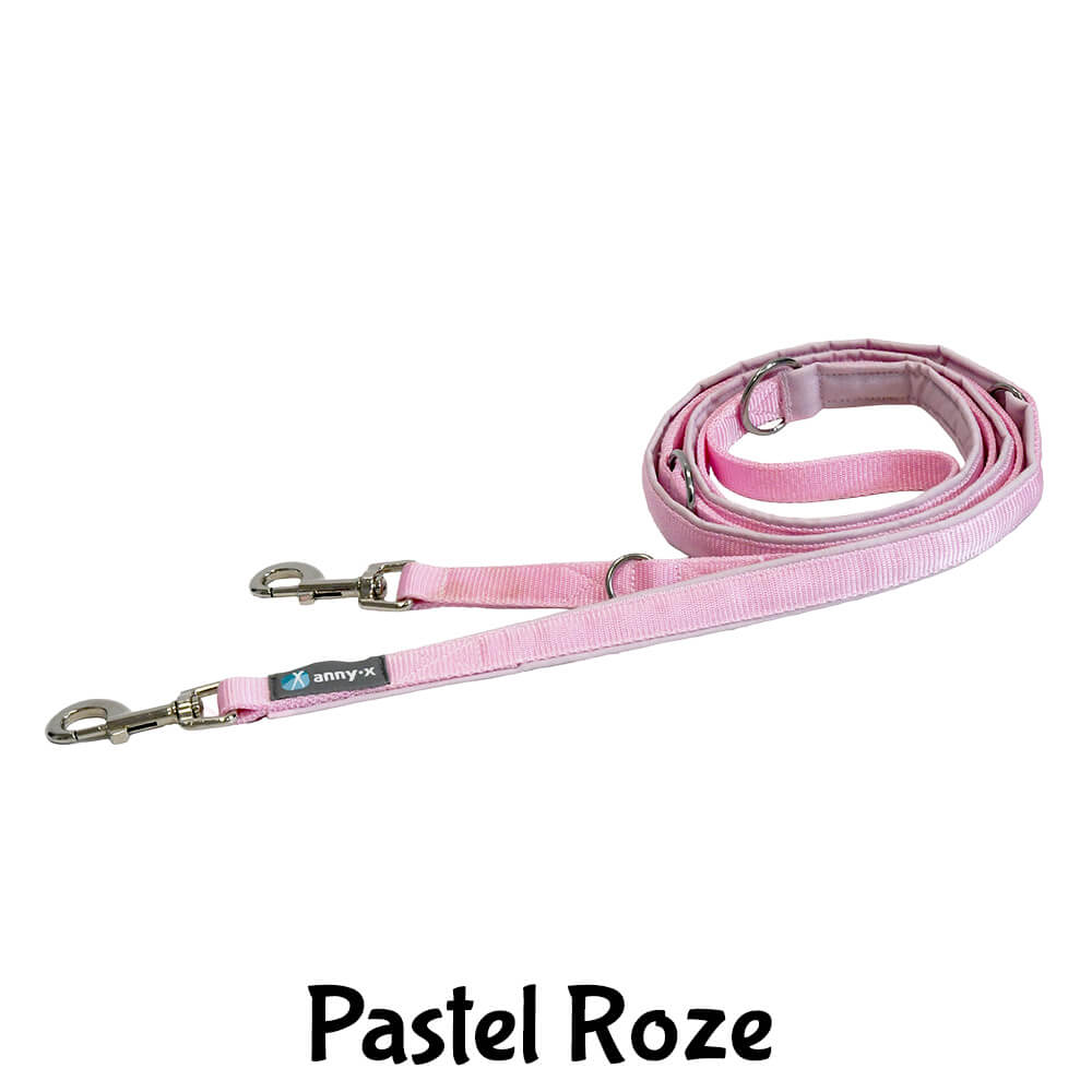 Anny X hondenriem Candy Colors Zuckerwatter pastel roze
