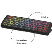 HyperX toetsenbord knuffel hond P.L.A.Y. Keyboard piep