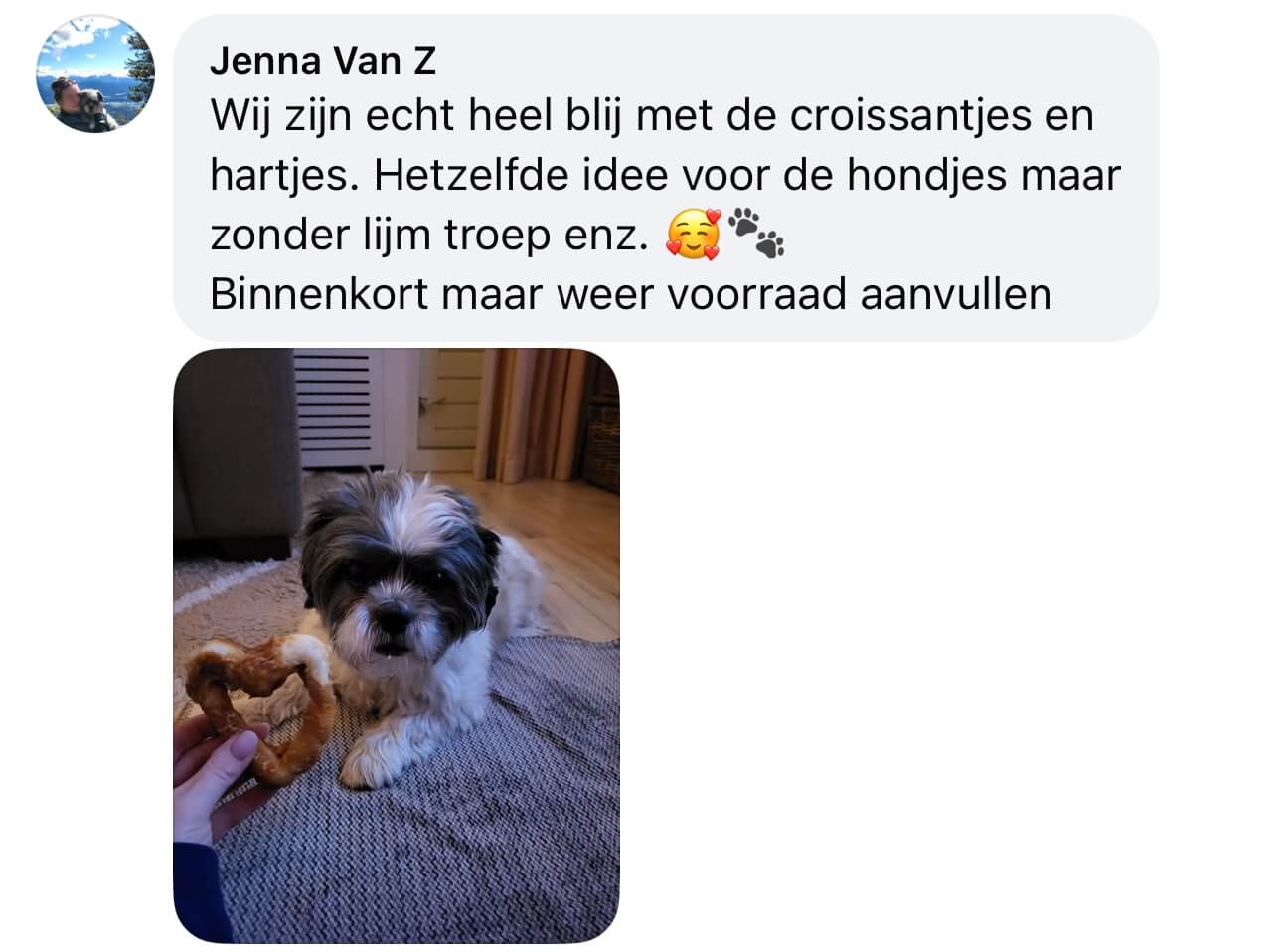 croissantje hartje bot hond
