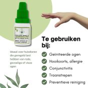 Natuurlijke oogdruppels traanstrepen hond rode ogen vieze oog druppels traumapet colloidaal zilverwater