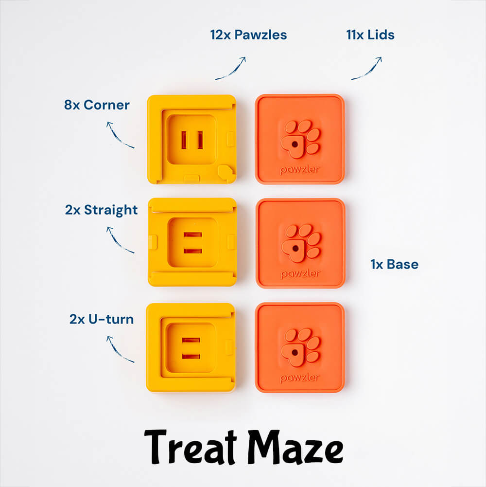 Pawzler hondenpuzzel treatmaze treat maze uitleg