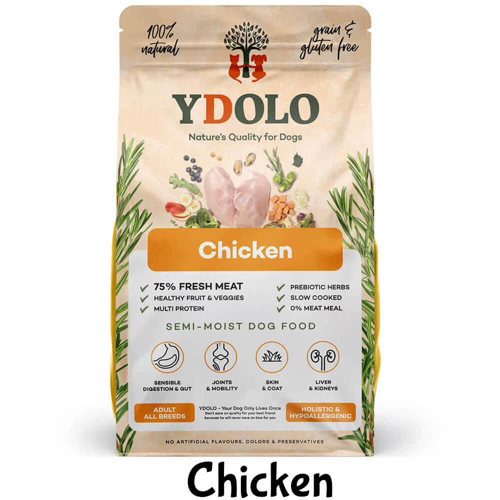 Ydolo brokken hondenvoer brok hondenbrokken aanbieding chicken eend