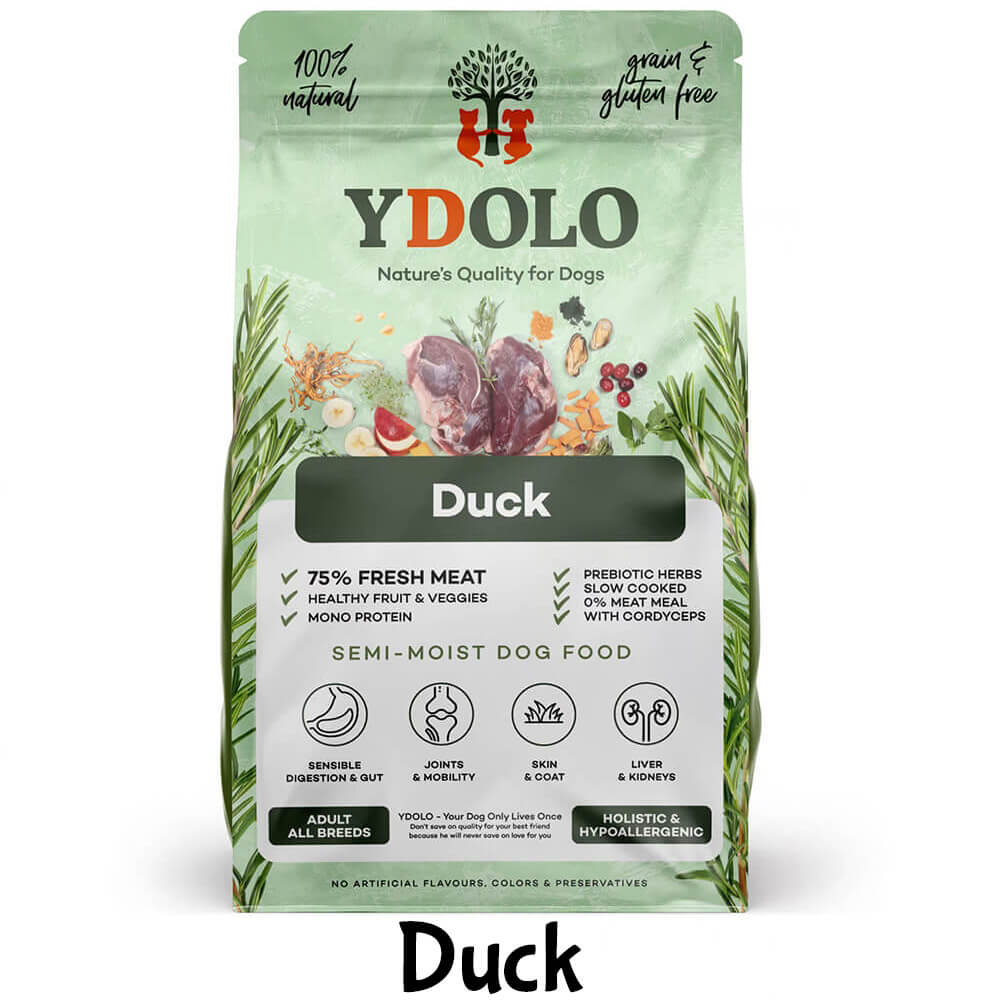 Ydolo brokken hondenvoer brok hondenbrokken aanbieding duck eend